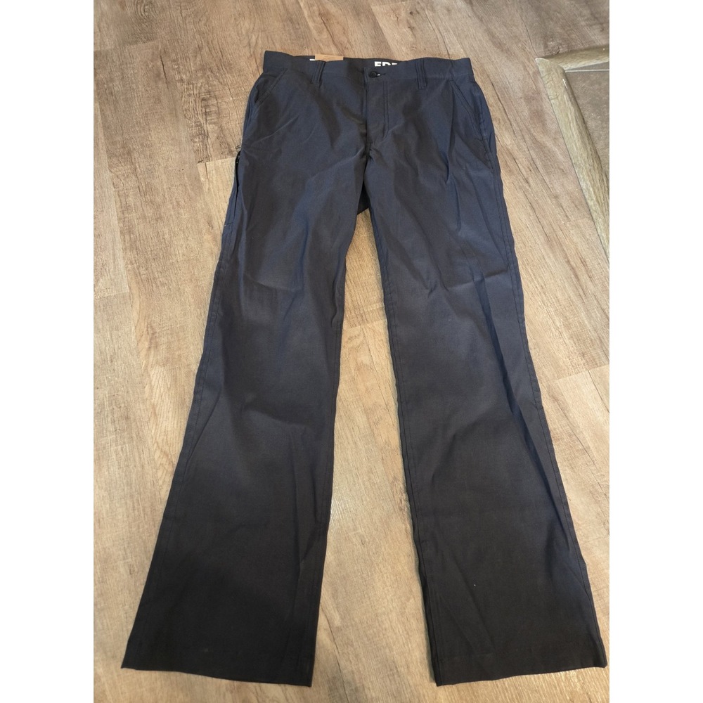 Eddie Bauer Tech Chino Pants Men's 32x32 Black Nylon Stretch Hiking NWT‎
